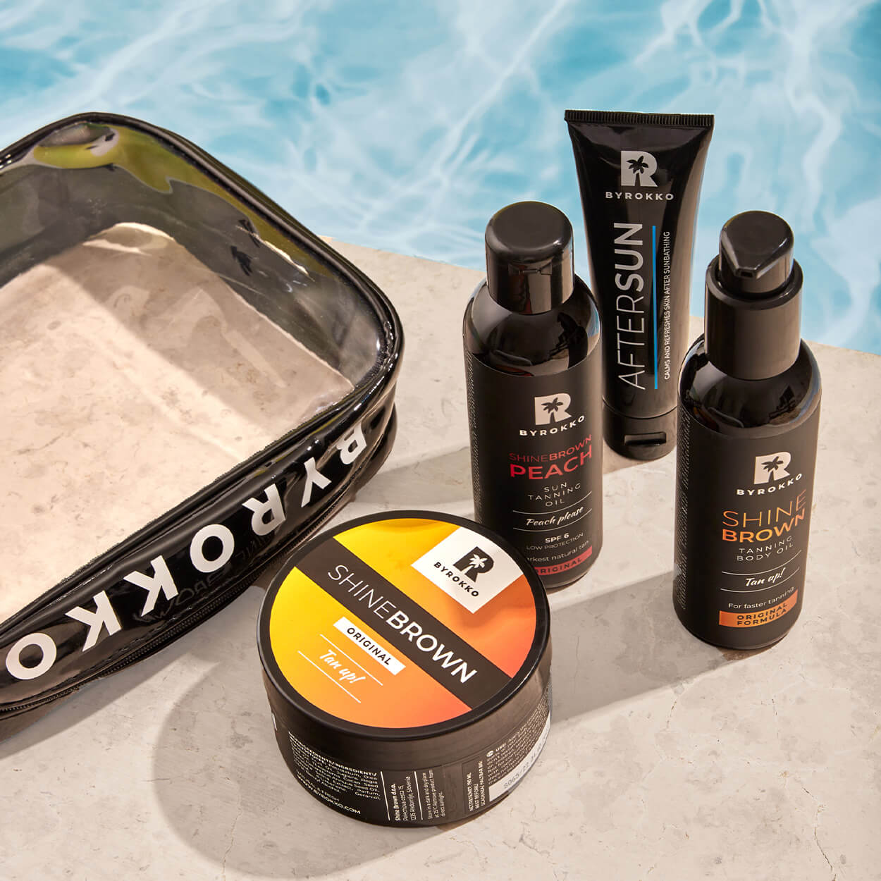 The originals bundle beside a pool.